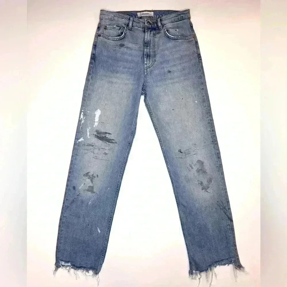 Zara Womens Premium Denim Collection High Rise Jeans Size 2